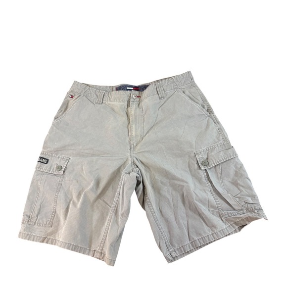Tommy Jeans Other - Tommy Jeans Mens Cargo Shorts Size 36 Grey Ripstop Cotton Utility Casual Hiking